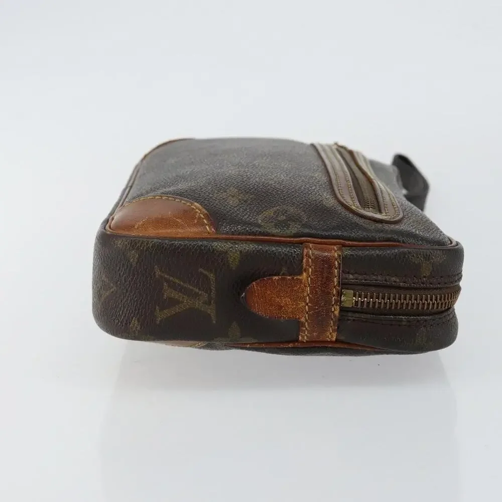 Louis Vuitton Monogram Marly Dragonne GM Clutch Bag Brown